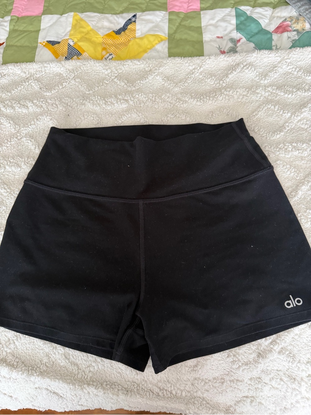 ***ALO Yoga Black High-Rise Bike Shorts